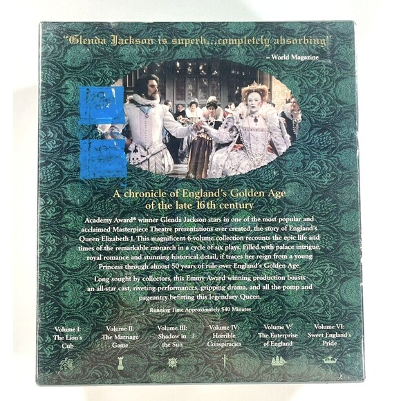Elizabeth R Masterpiece Theatre 1995 VHS 6 Tape Set BBC Video New Factory Sealed - Picture 2 of 6